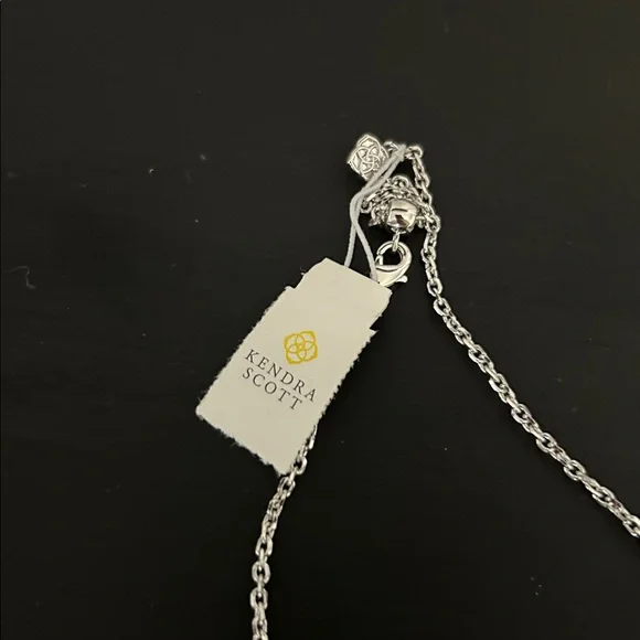 Kendra Scott Cailin Silver Pendant Necklace in White CZ - Picture 8 of 8